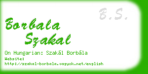 borbala szakal business card