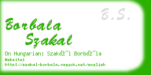 borbala szakal business card